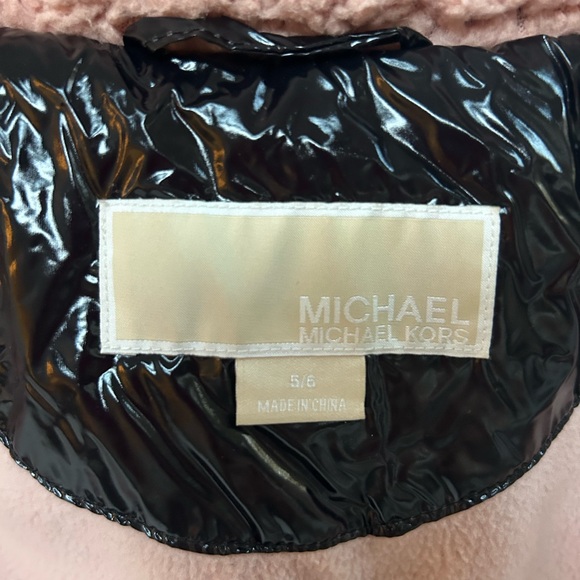 Michae Kors black and pink puffer coat size 5/6 - Picture 7 of 7